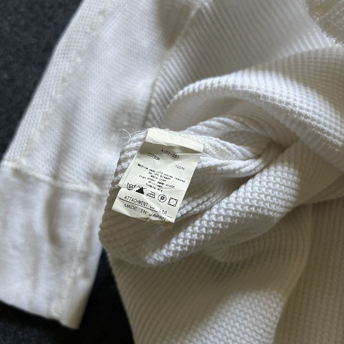 Attachment ATTACHMENT Waffle Henley Long Sleeve Size US L / EU 52-54 / 3 - 6 Thumbnail