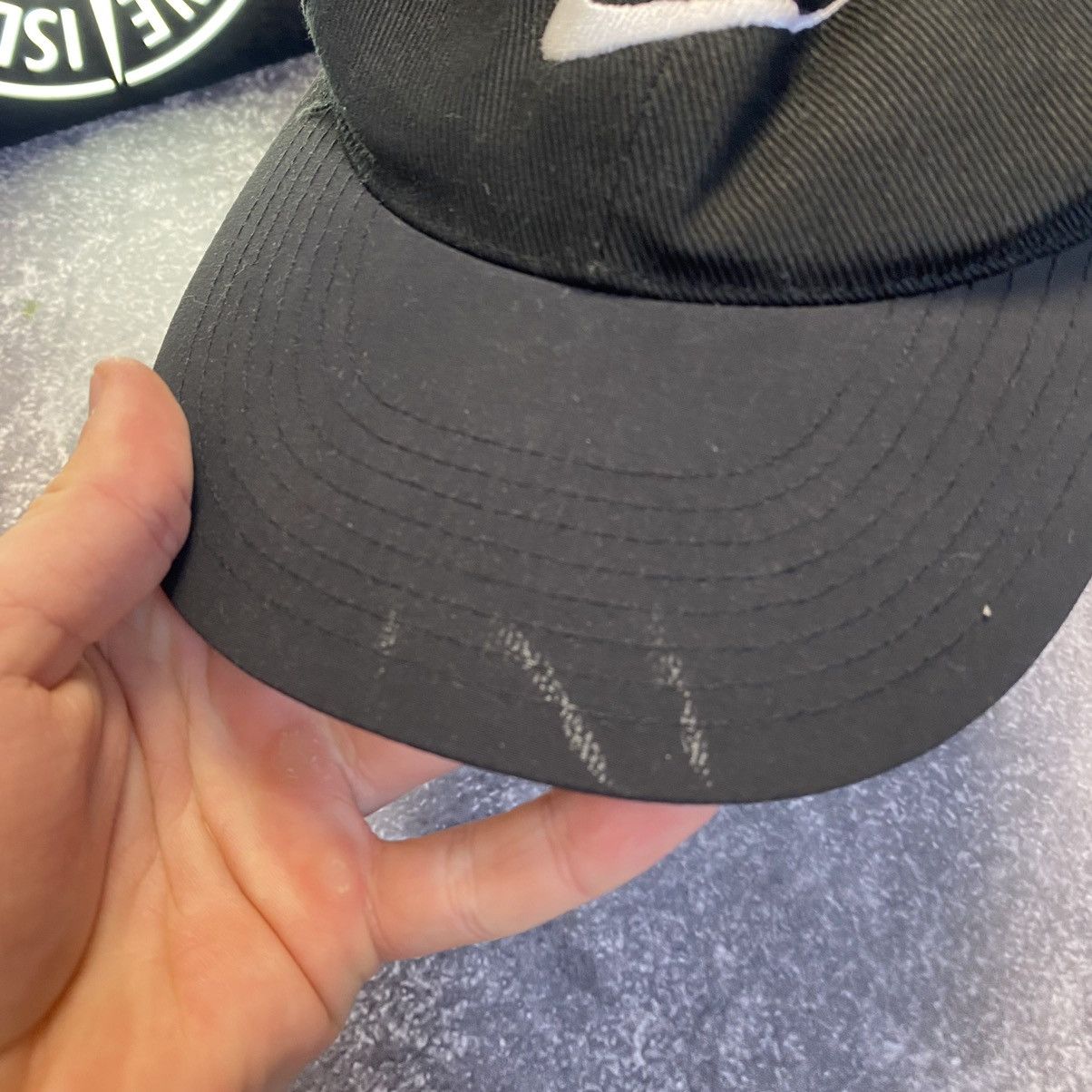 Vintage Vintage Nike Big Swoosh 90’s Rap Black Streetwear cap Size ONE SIZE - 4 Thumbnail