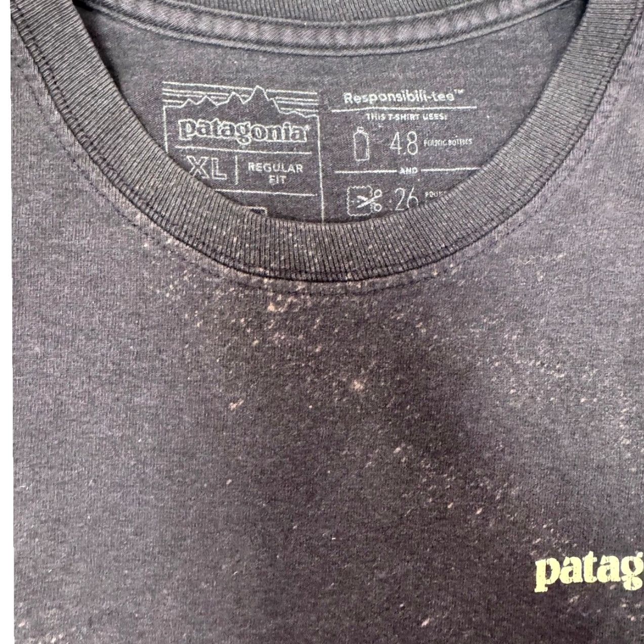 Patagonia Patagonia Shirt XL Blue Responsibili-Tee Back Logo Distressed Short Sleeve Size US 36 / EU 52 - 4 Thumbnail