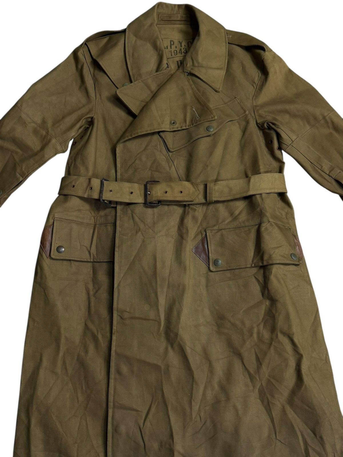 Vintage 40s WW2 Vintage British Army Dispatch Rider Coat Motorcycle Size US XL / EU 56 / 4 - 2 Thumbnail