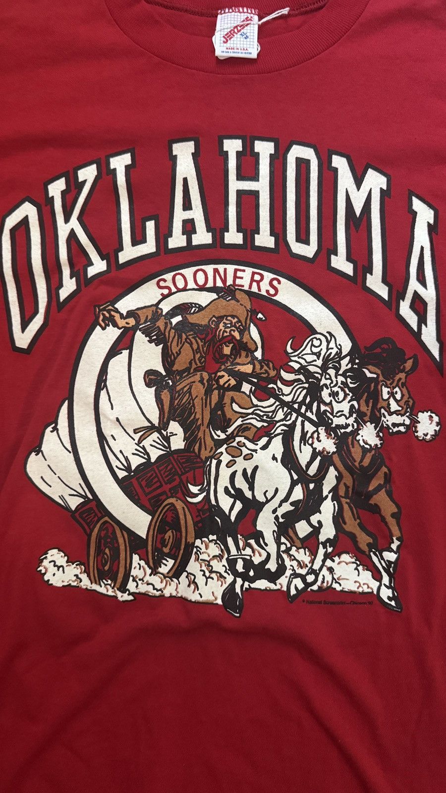 Vintage Oklahoma Sooners ‘Bosworth’ Tshirt 1987 Size US XL / EU 56 / 4 - 1 Thumbnail