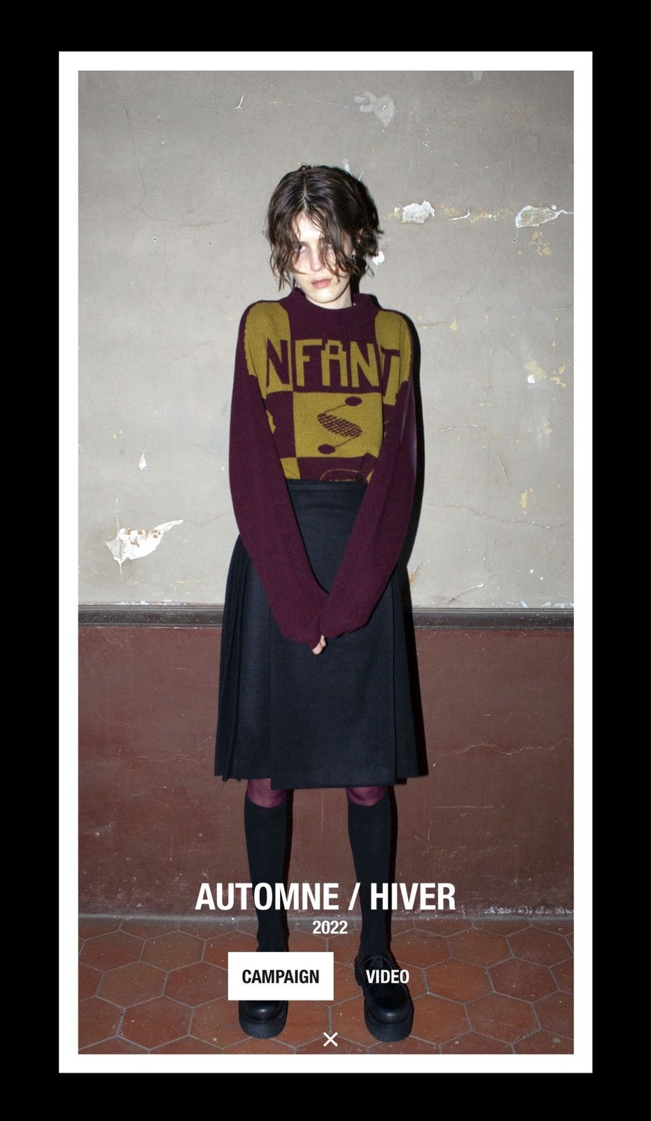 Enfants Riches Deprimes Intarsia Checker Knit-Logo Cropped Sweater FW22 Size US XL / EU 56 / 4 - 8 Thumbnail