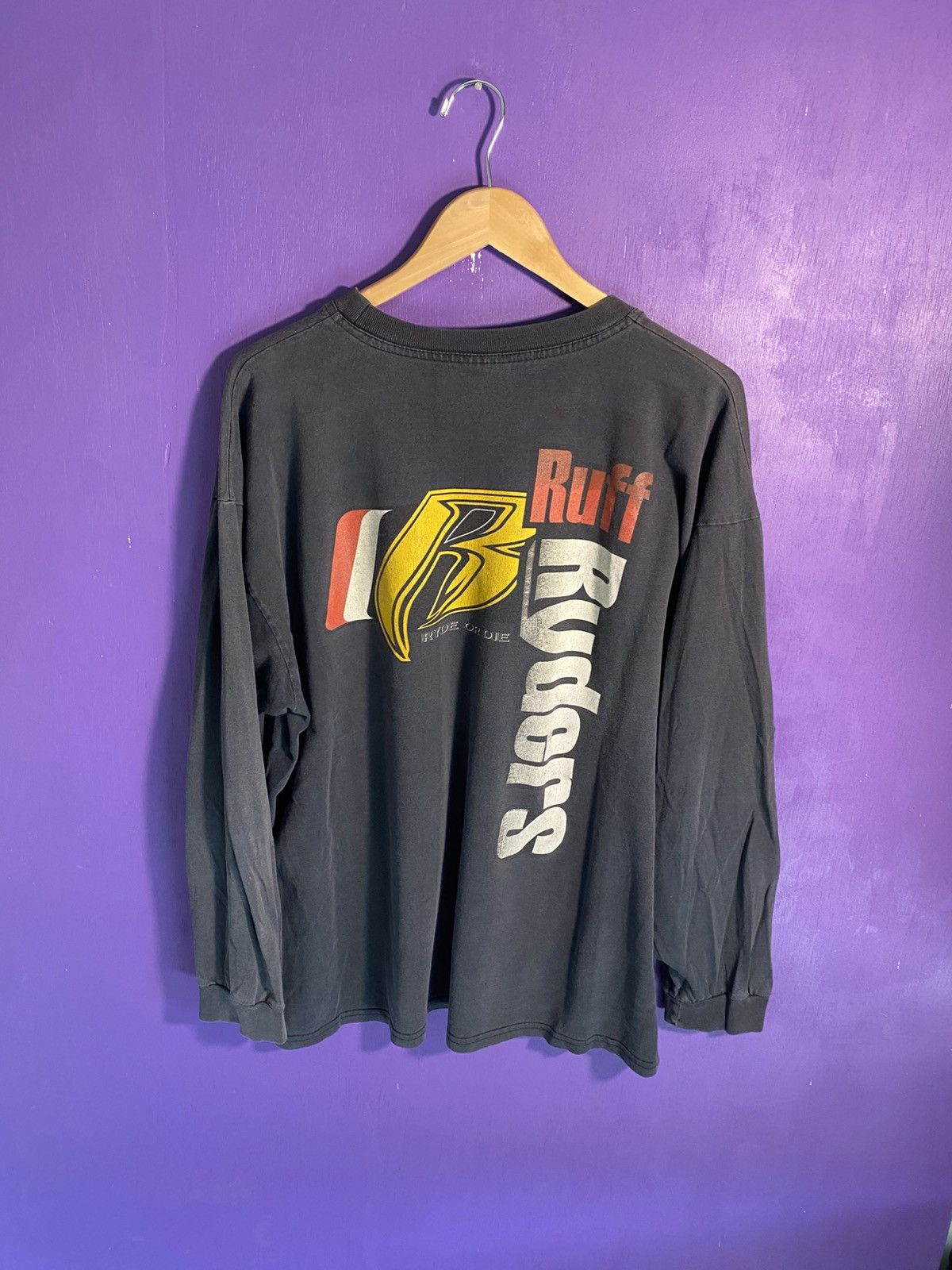 Ruff Ryders Vintage 90s Ruff Ryders ryde or die faded long-sleeve Size US XXL / EU 58 / 5 - 2 Thumbnail