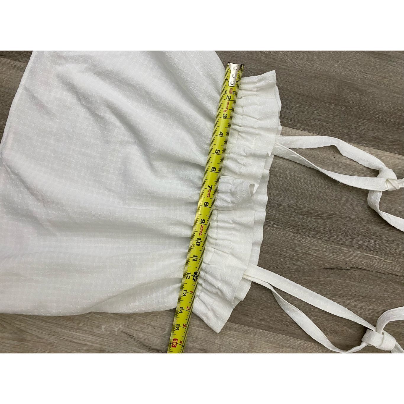 H&M H&M White Seersucker Top, Strappy Shirt, Size Small Size S / US 4 / IT 40 - 3 Thumbnail