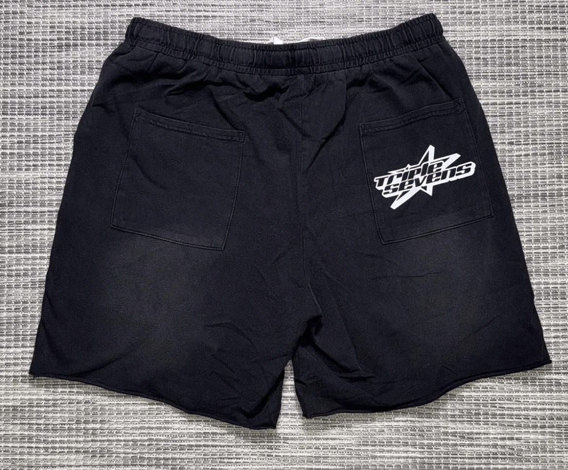 TRIPLE SEVENS Triple Sevens Black Allstar Football Shorts Size US 36 / EU 52 - 2 Thumbnail