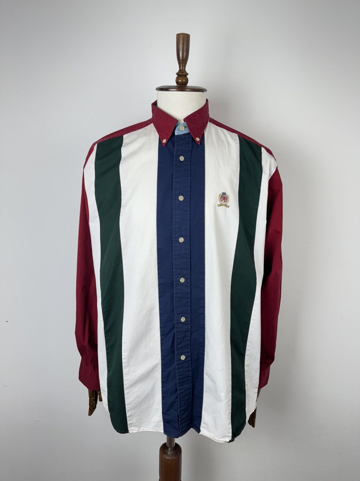 Tommy Hilfiger × Vintage Men’s Vintage Tommy Hilfiger Retro 90’ Long Sleeve Shirt Size US L / EU 52-54 / 3 - 1 Thumbnail