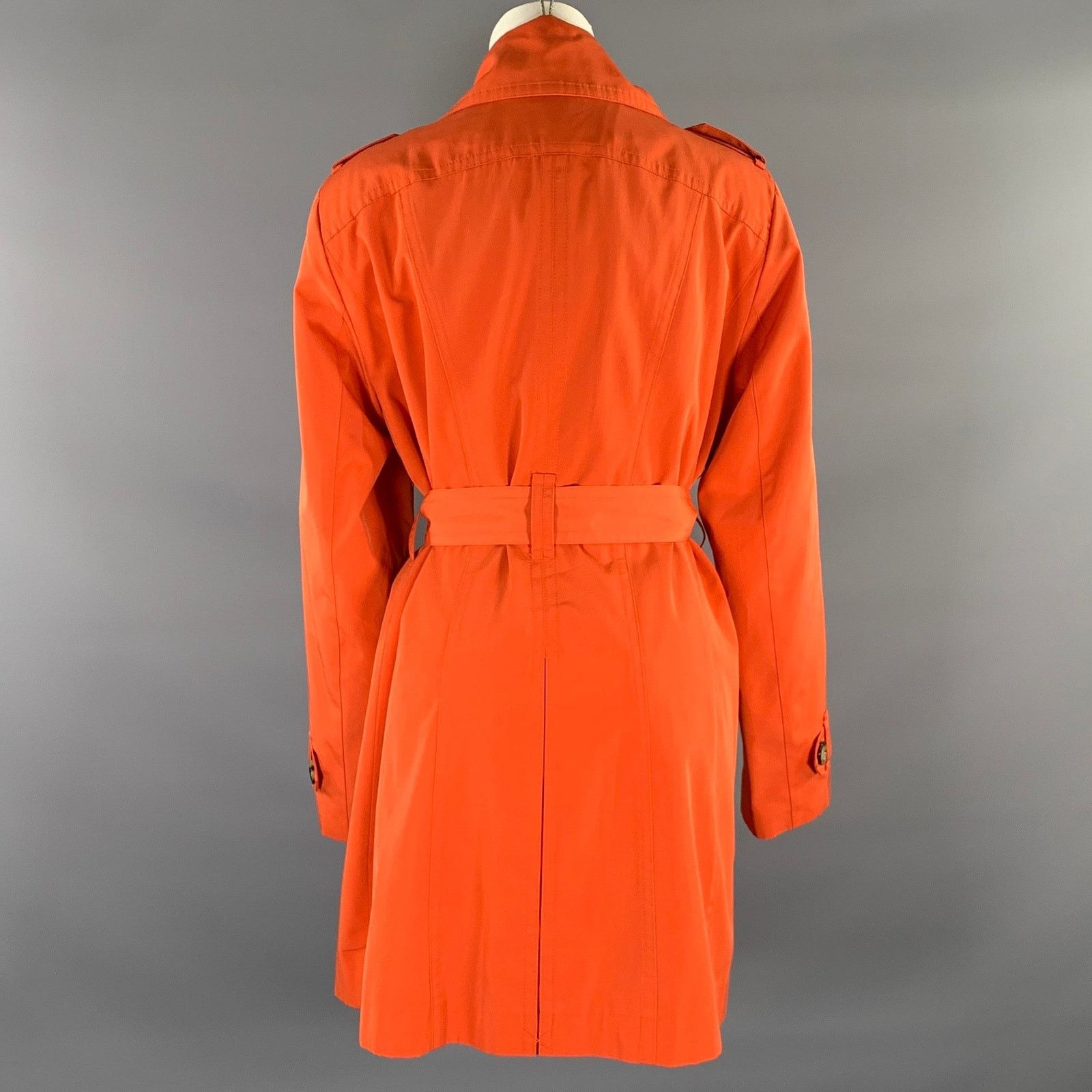 London Fog LONDON FOG L Orange Polyester Double Breasted Trench Coat Size L / US 10 / IT 46 - 3 Thumbnail