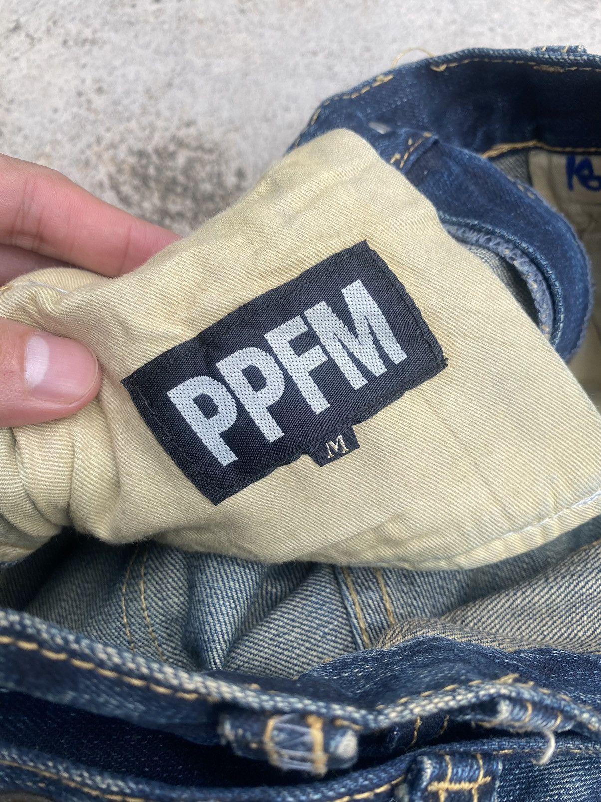 If Six Was Nine × Japanese Brand × PPFM PPFM Double Waist Zipper Clawmark Denim Jeans Size US 31 - 25 Thumbnail