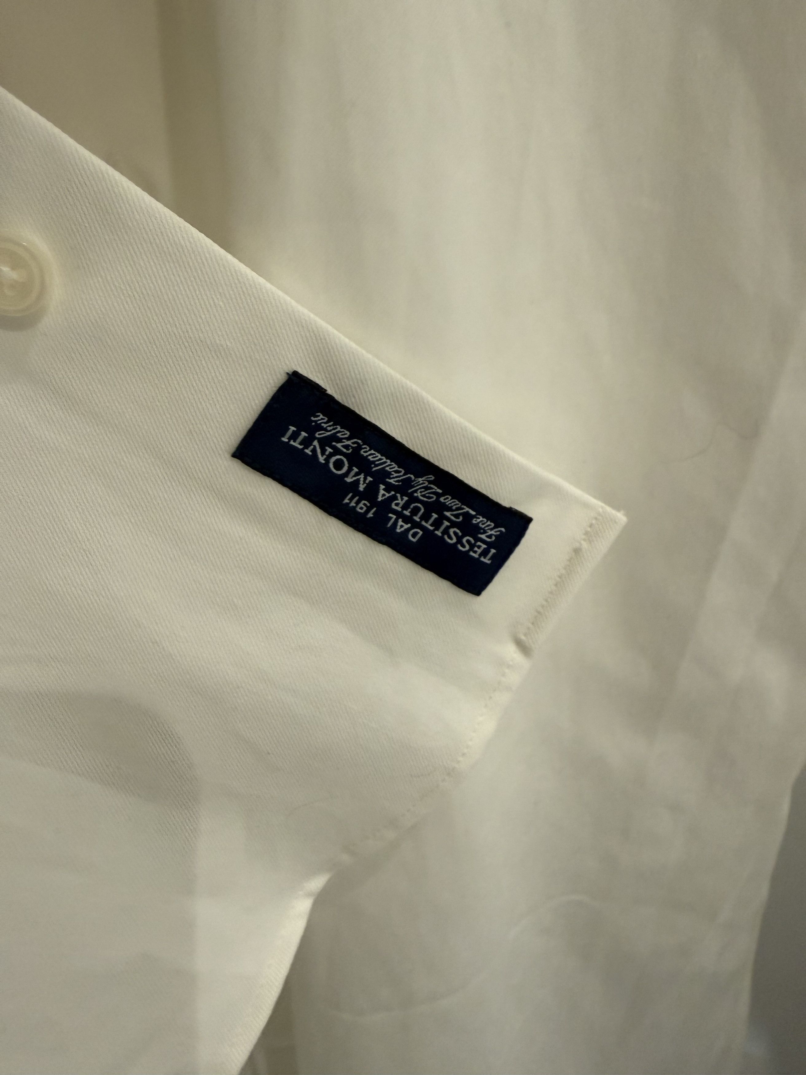 Suitsupply Suitsupply Egyptian Cotton White Fine Twill Slim Fit Shirt Size US M / EU 48-50 / 2 - 3 Thumbnail