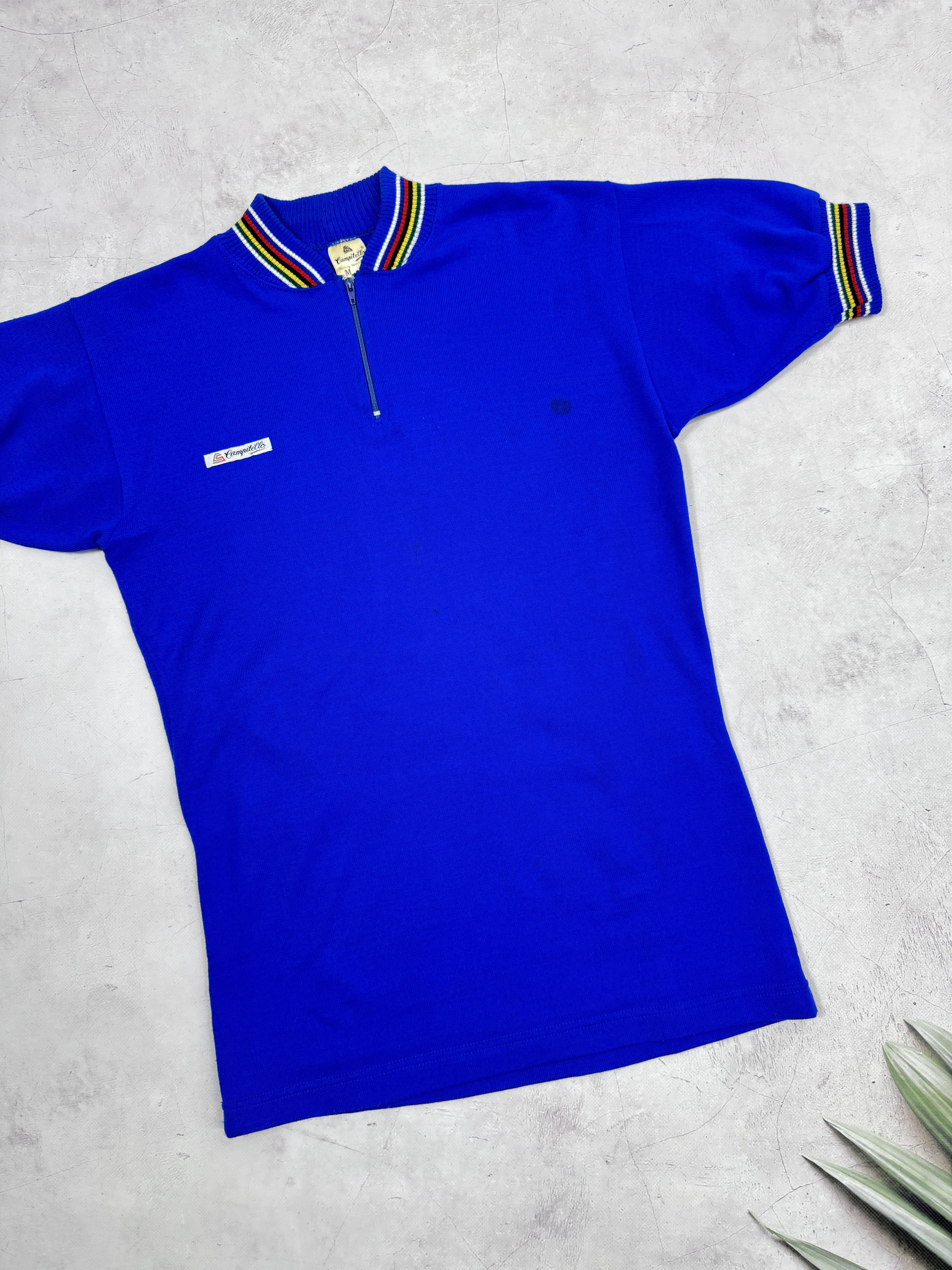 Vintage Vintage 70s Campitello Cycling Jersey UCI Rainbow Size US M / EU 48-50 / 2 - 4 Thumbnail