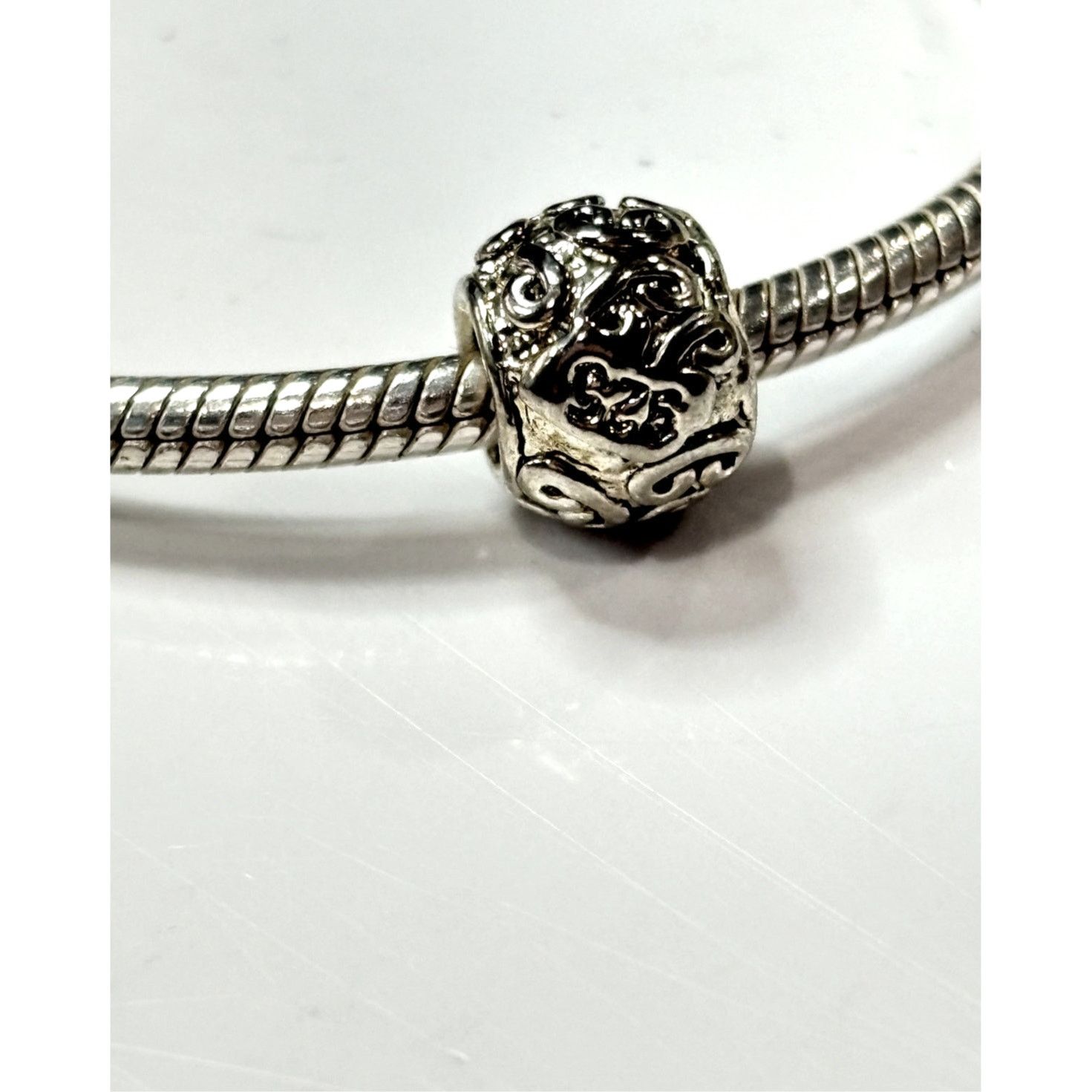 Other STERLING SILVER Women's Solid Squiggly Bead Charm Size ONE SIZE - 2 Thumbnail