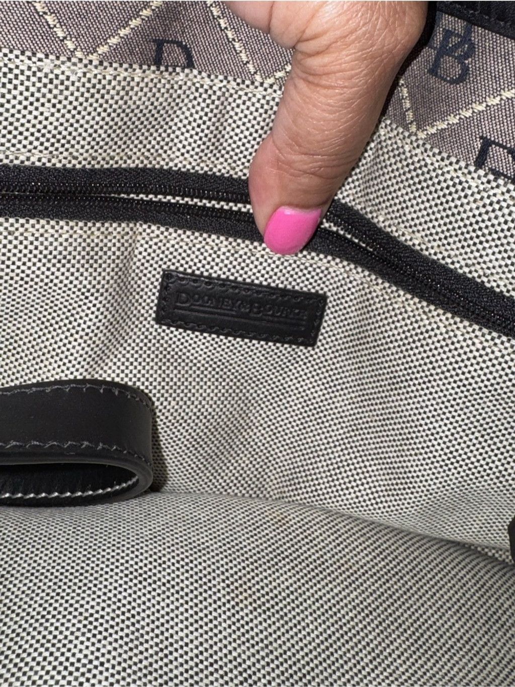 Dooney & Bourke Dooney & Bourke Black Monogram Satchel with Black Trim Size ONE SIZE - 15 Thumbnail