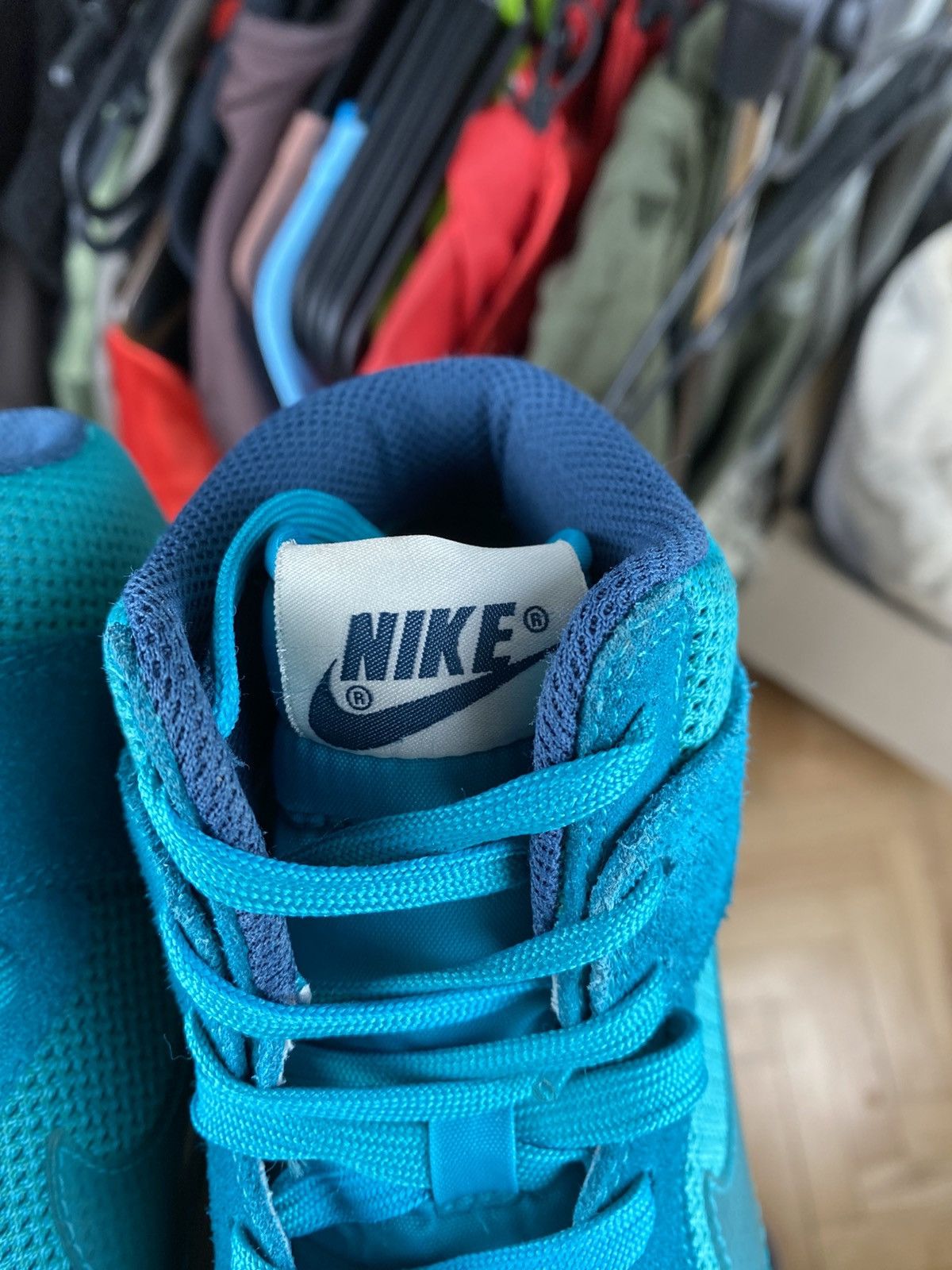 Nike × Vintage Vintage blue Hi-top Nike Dunk sneakers Size US 7.5 / IT 37.5 - 5 Thumbnail
