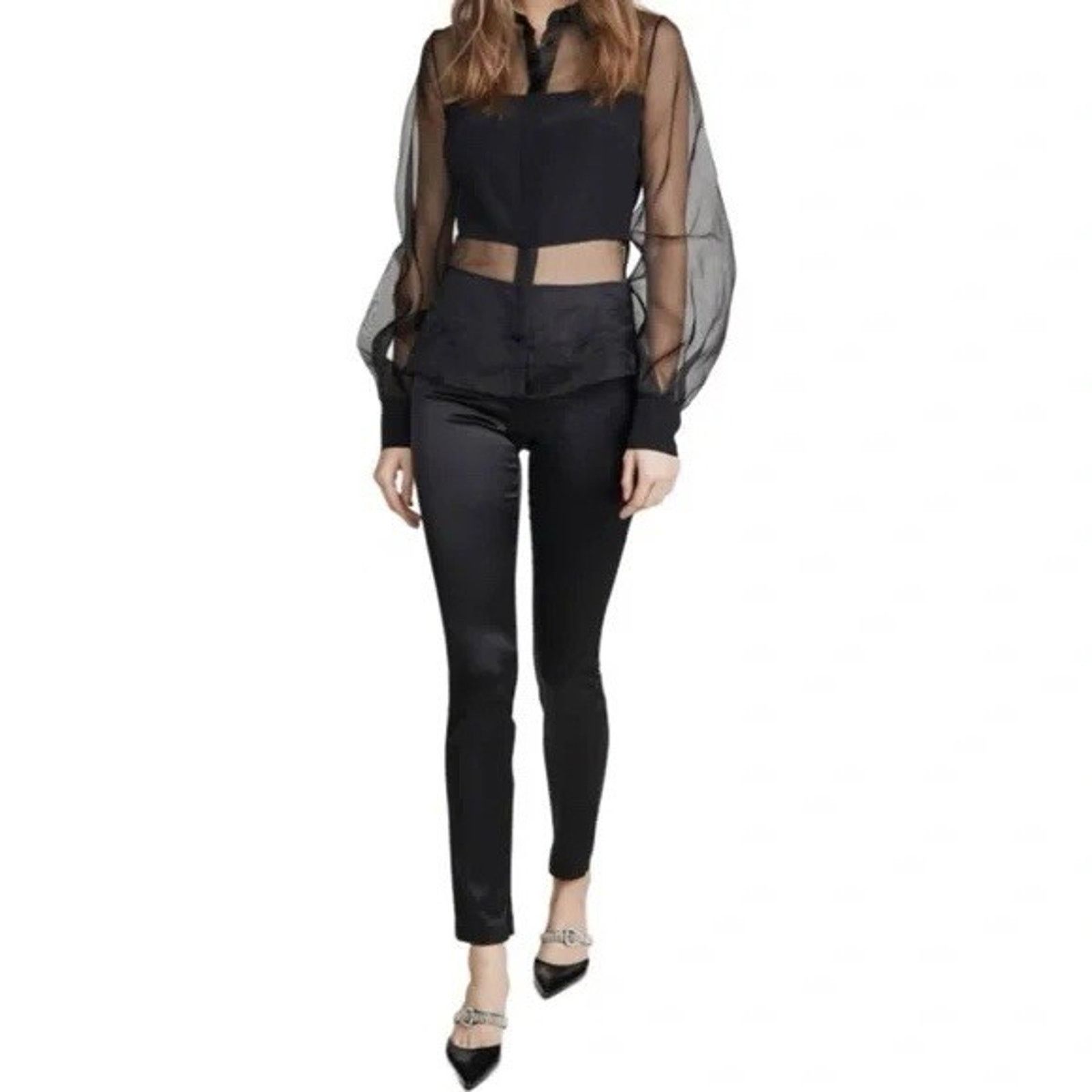Theory NWT $295 Theory Skinny Legging 4/27 Satin Stretch Ankle Zip Size 27" / US 4 / IT 40 - 1 Thumbnail