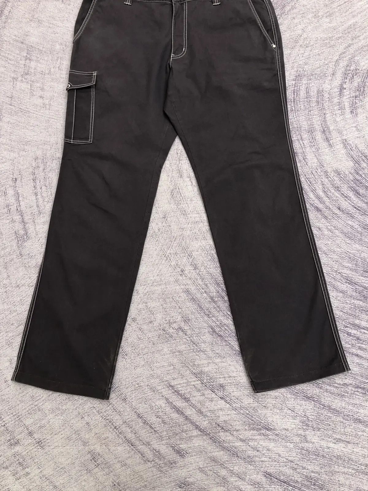 Japanese Brand × Vintage Black Carpenter Cargo Trousers With 5 Pocket Size US 37 - 3 Thumbnail