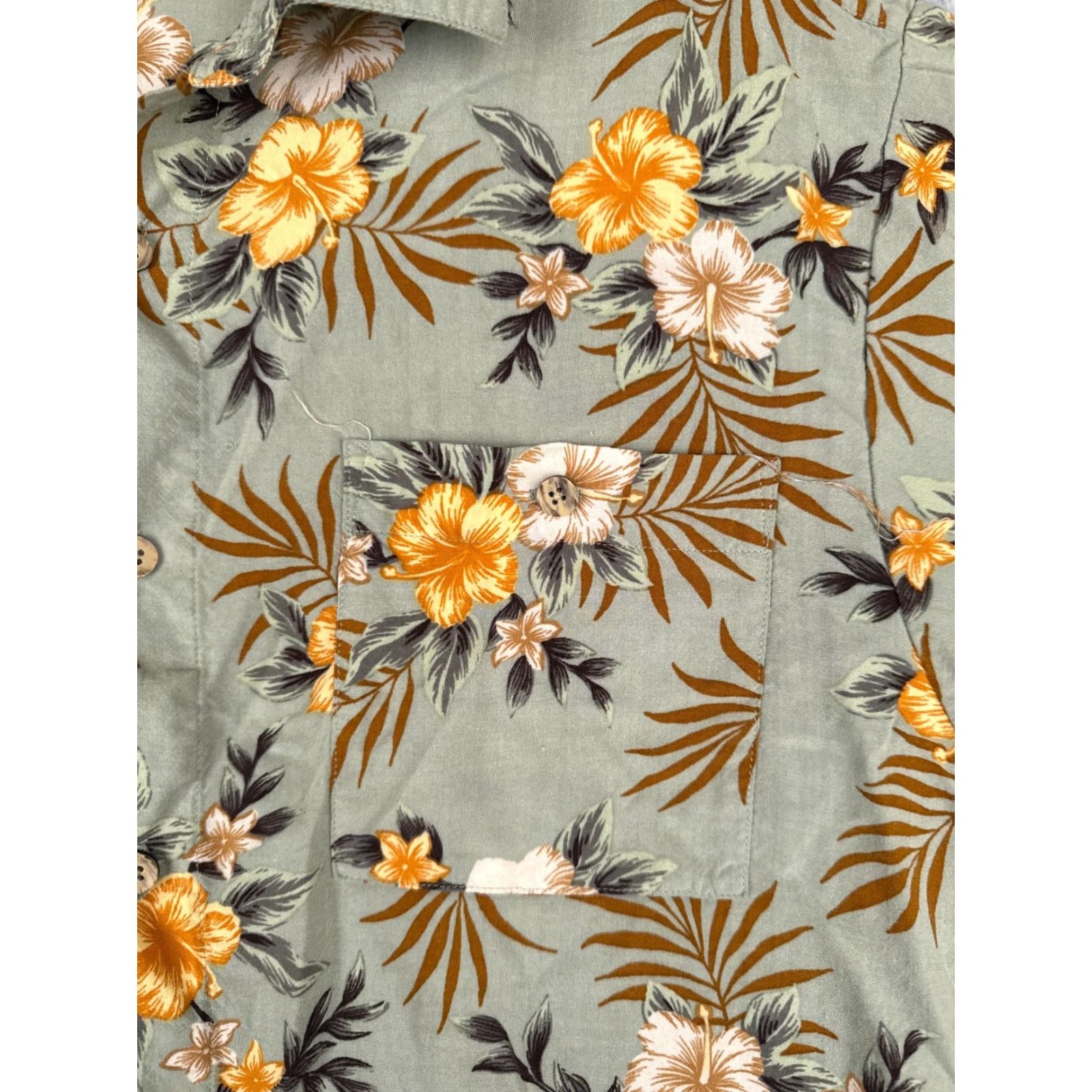 Vintage VINTAGE Knightsbridge Shirt Adult Large Gray Yellow Floral 100% Rayon Hawaiian Size US L / EU 52-54 / 3 - 6 Thumbnail
