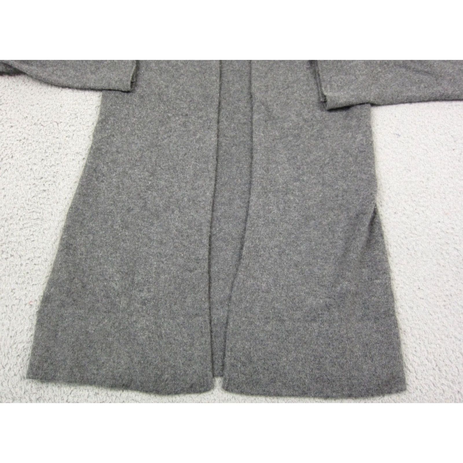 Vintage Christopher Fischer Women Gray Cashmere Hooded Cardigan Sweater Small Open Front Size S / US 4 / IT 40 - 3 Thumbnail