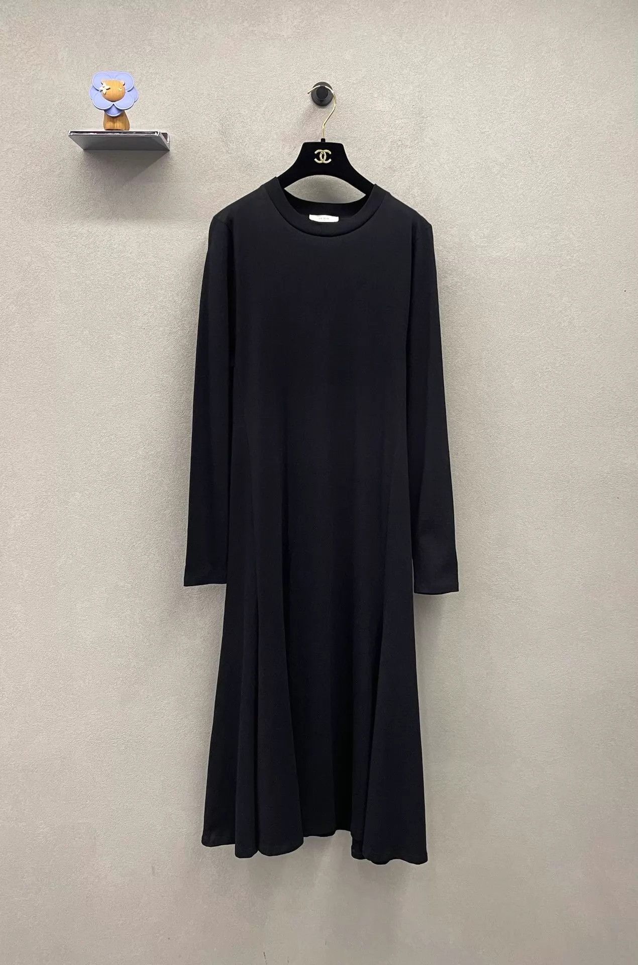 The Row THE ROW Black Vintage Hepburn Long Sleeve Dress Size S / US 4 / IT 40 - 1 Thumbnail