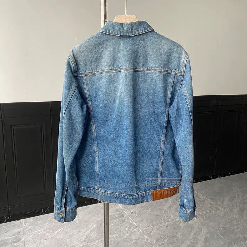 Loewe Loewe Denim jacket leather label logo Size US M / EU 48-50 / 2 - 2 Thumbnail