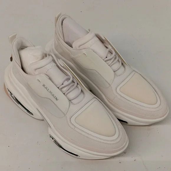 Balmain Balmain Men's White B-Bold Low-Top Sneakers - EU44/US11 Size US 11 / EU 44 - 2 Thumbnail