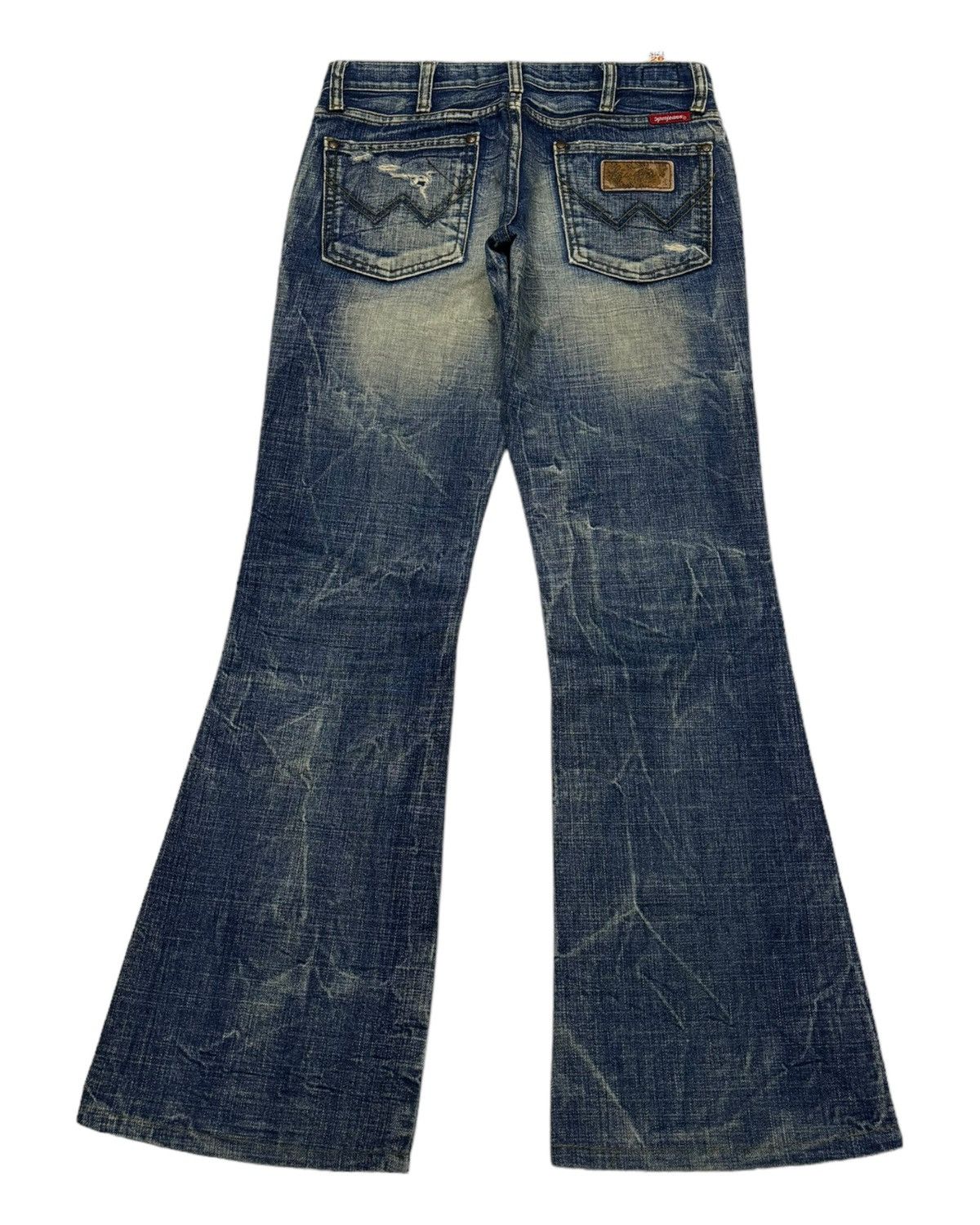 45rpm × Japanese Brand FLARE JEANS 5PM DISTRESSED FLARE DENIM JEANS Size 27" / US 4 / IT 40 - 2 Thumbnail