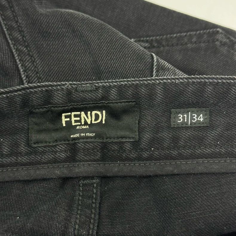 Fendi Fendi Classic Black Slim Fit Jeans Size 31 Size US 31 - 4 Thumbnail