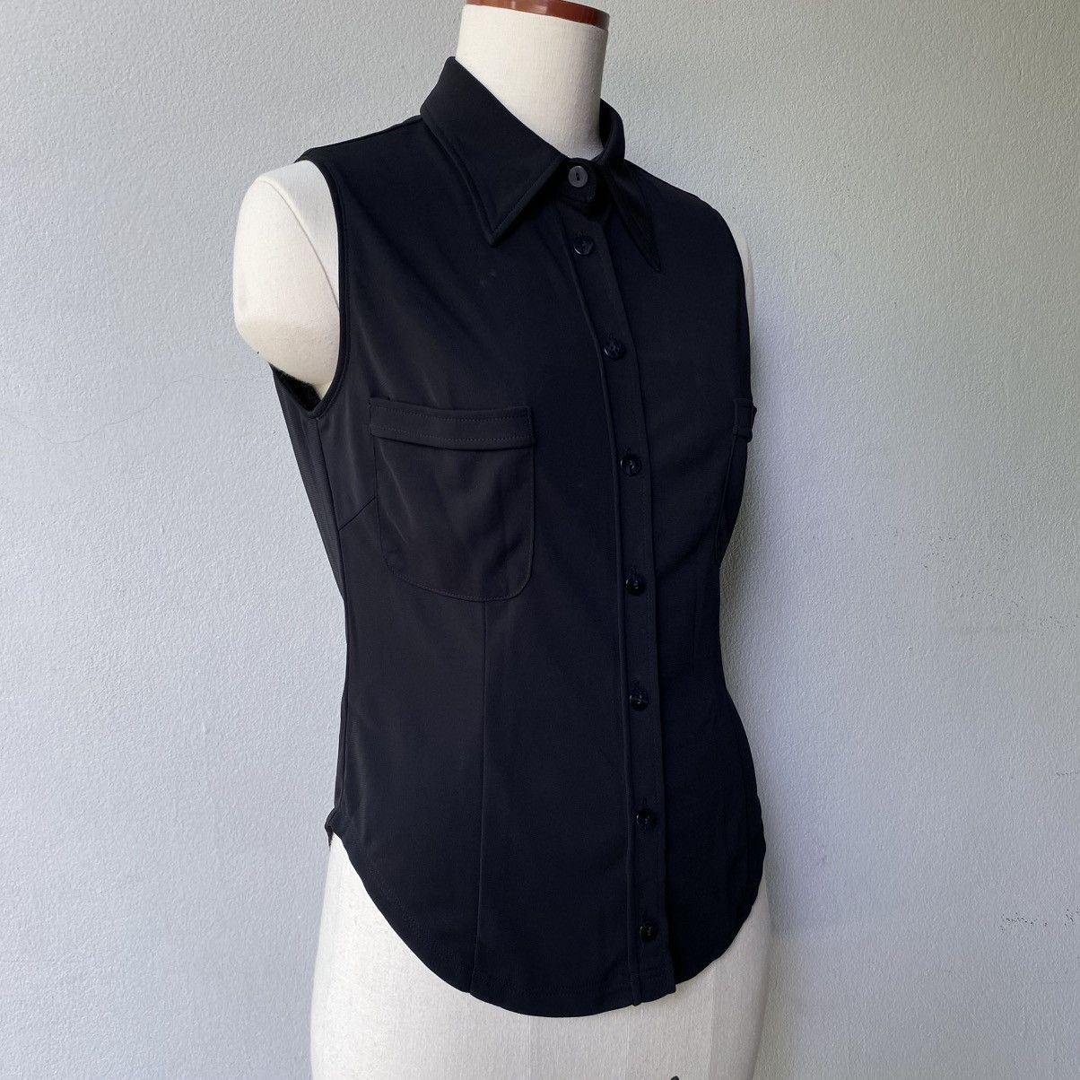 Fendi FENDI Black Sleeveless Soft Shirt Size M / US 6-8 / IT 42-44 - 9 Thumbnail
