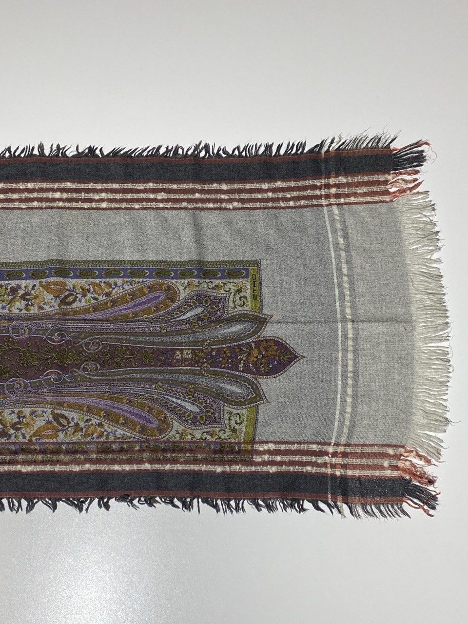 Etro Etro Milano Paisley Scarf Wool Cashmere Silk Size ONE SIZE - 4 Thumbnail
