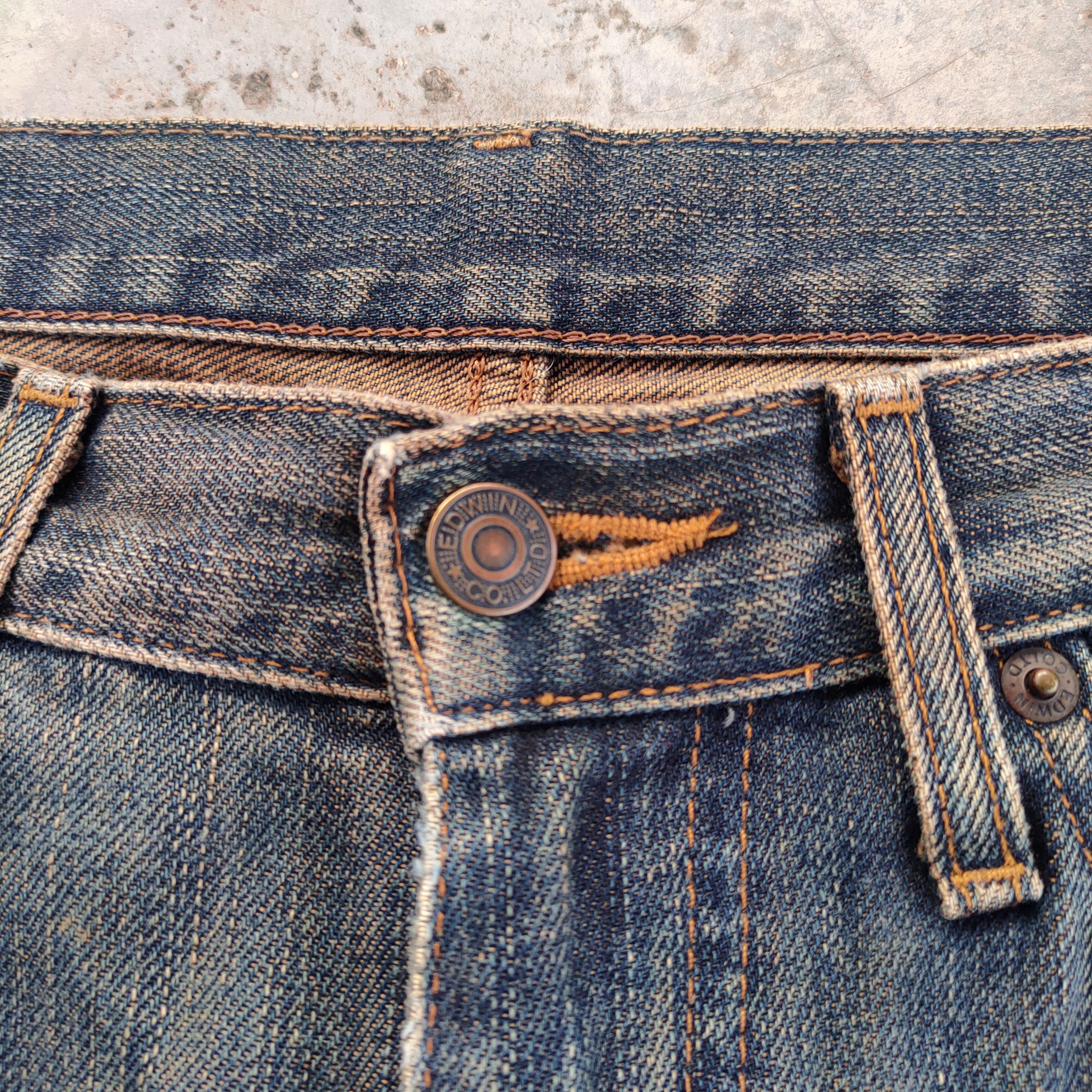 Edwin VINTAGE EDWIN 403 FADED DISTRESSED JEAN DENIM PANTS Size US 31 - 5 Thumbnail