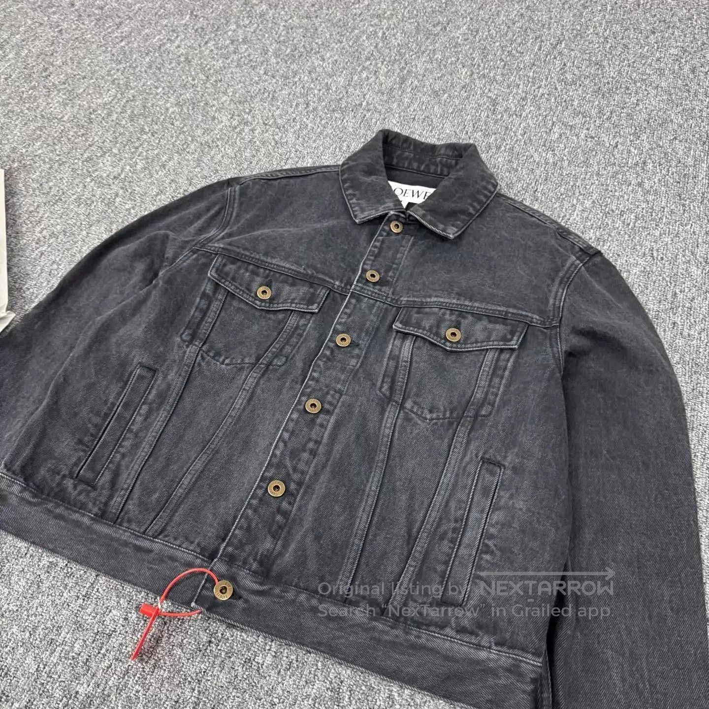 Loewe Black Denim Jacket with Button Front. Size US M / EU 48-50 / 2 - 4 Thumbnail