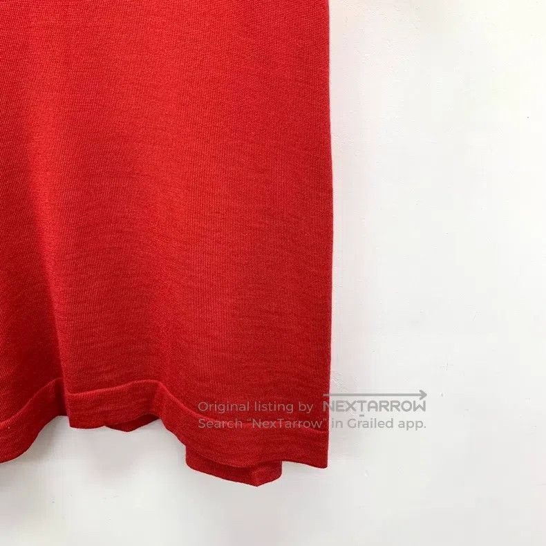 Louis Vuitton Louis Vuitton Red lace design wool V-neck short sleeve T-s Size M / US 6-8 / IT 42-44 - 4 Thumbnail
