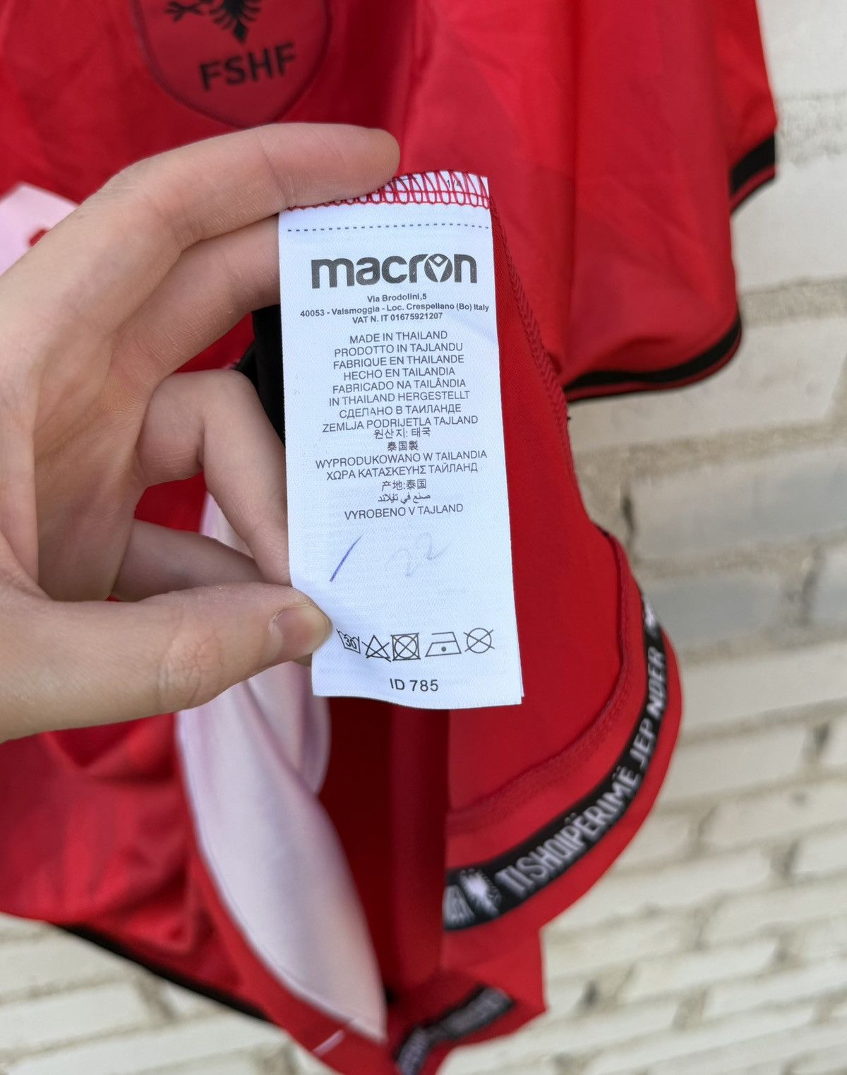 Macron Macron Albania 2023/2024 Albin #10 Soccer Jersey Size US L / EU 52-54 / 3 - 5 Thumbnail