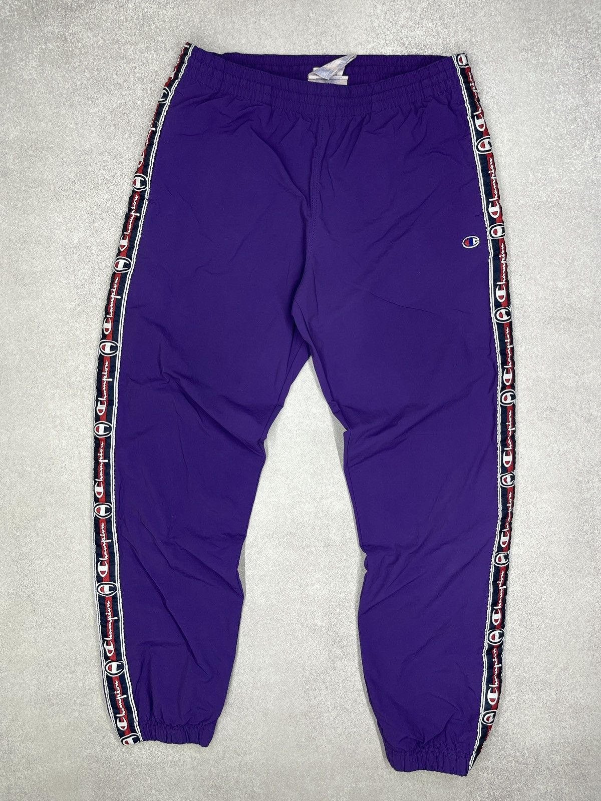 Champion × Vintage Vintage Champion Nylon Sweatpants Lampas Violet Y2K Size US 34 / EU 50 - 2 Thumbnail