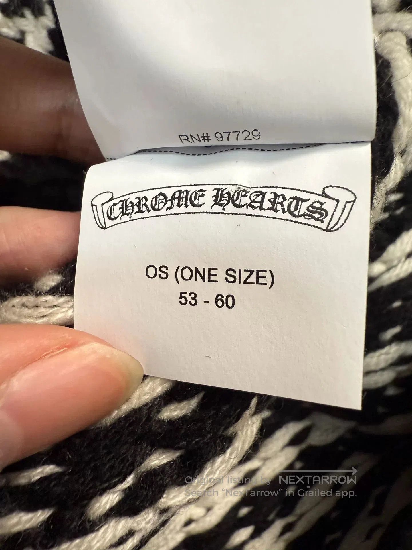 Chrome Hearts Chrome Hearts Cross Leather Patch Houndstooth Cashmere Bean Size ONE SIZE - 6 Thumbnail