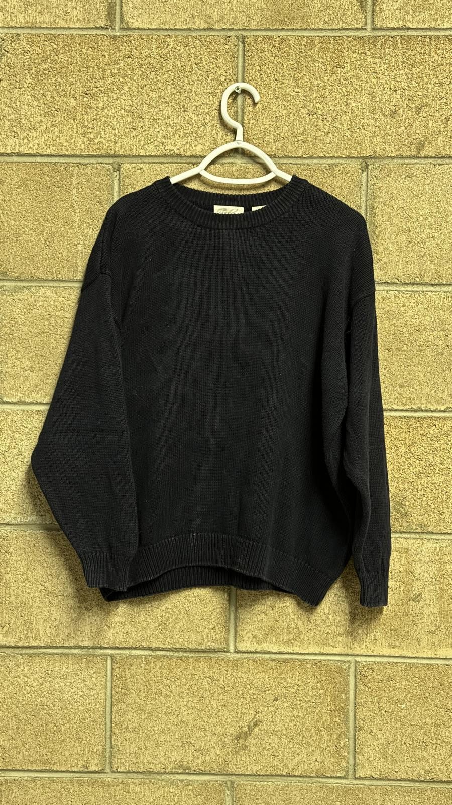 Unknown London Black Crewneck Sweater - Classic Casual Knit Size US XL / EU 56 / 4 - 2 Thumbnail
