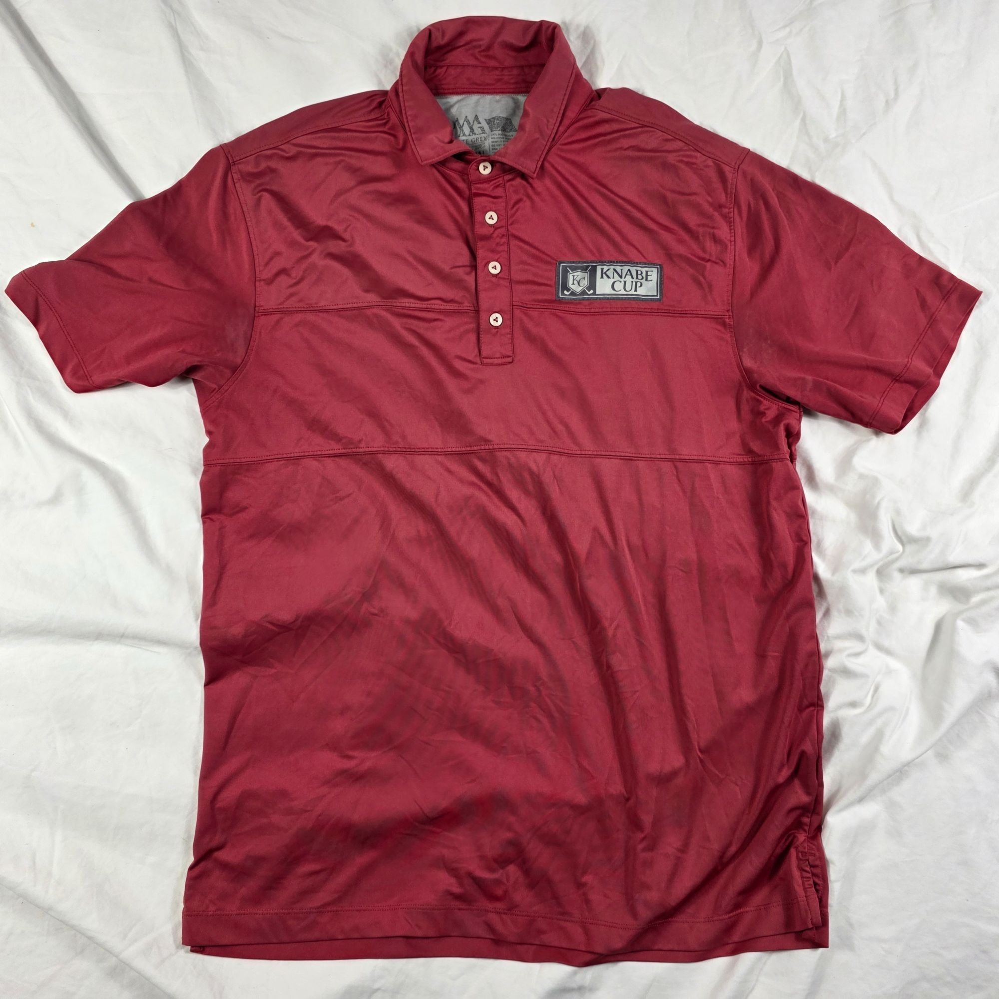 Other Matte Grey Mens Size Large Red Golf Polo Shirt Knabe Cup Per Size US XL / EU 56 / 4 - 1 Thumbnail