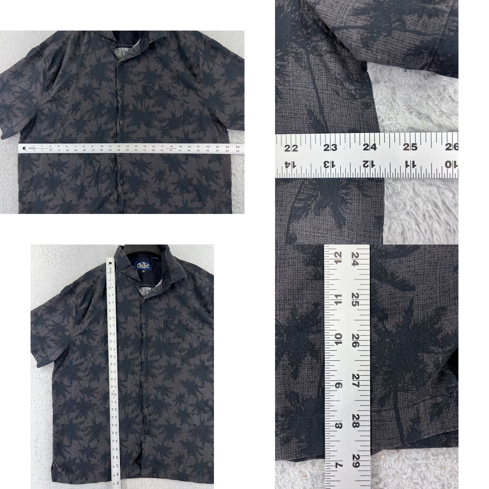 Nat Nast Nat Nast Shirt Adult XL Black Button-Up Silk Blend Floral Palm Print Size US XL / EU 56 / 4 - 8 Thumbnail