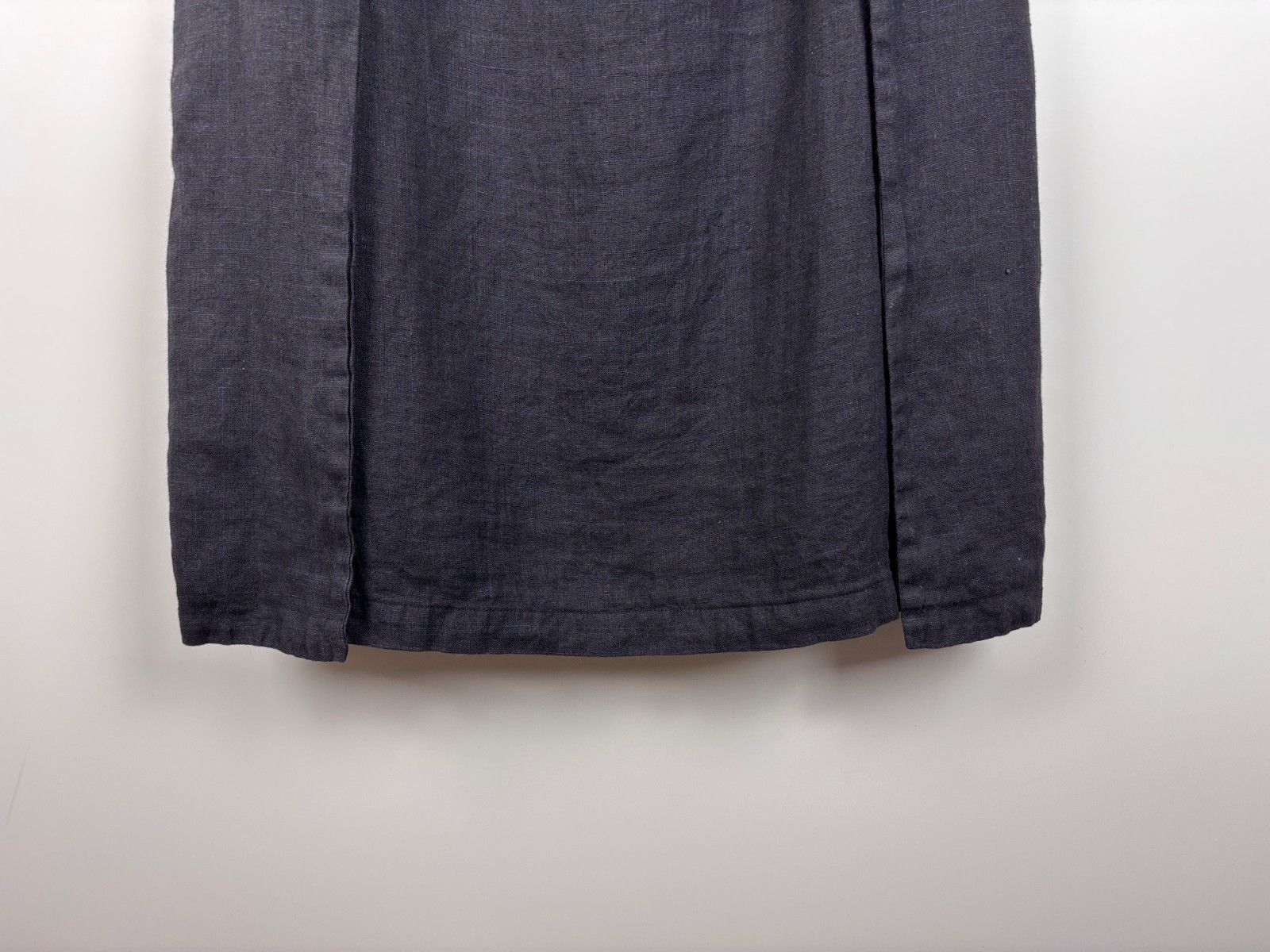 Garment Reproduction of Workers Garment Reproduction Of Workers Linen Dress Black Size ~S Size ONE SIZE - 4 Thumbnail