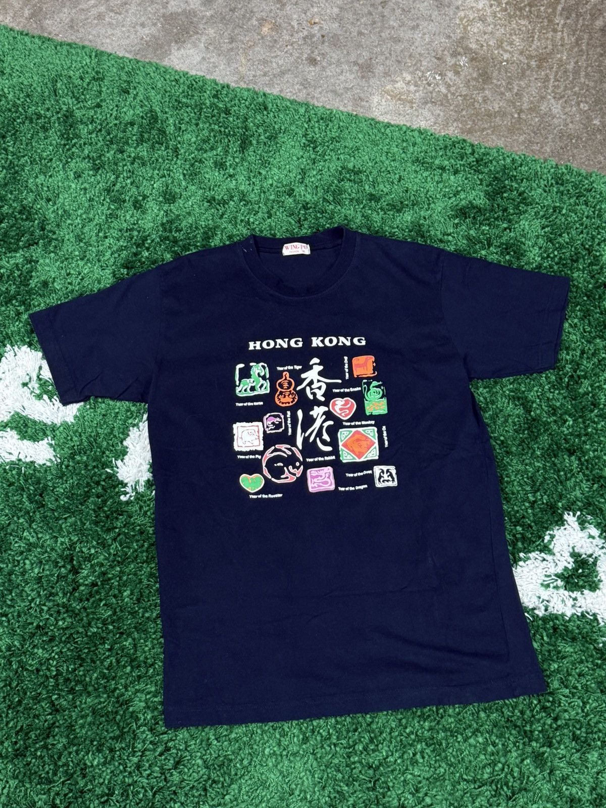 Vintage Vintage Wing Po Hong Kong Asia Shirt 90s Navy XL Size US XL / EU 56 / 4 - 1 Thumbnail