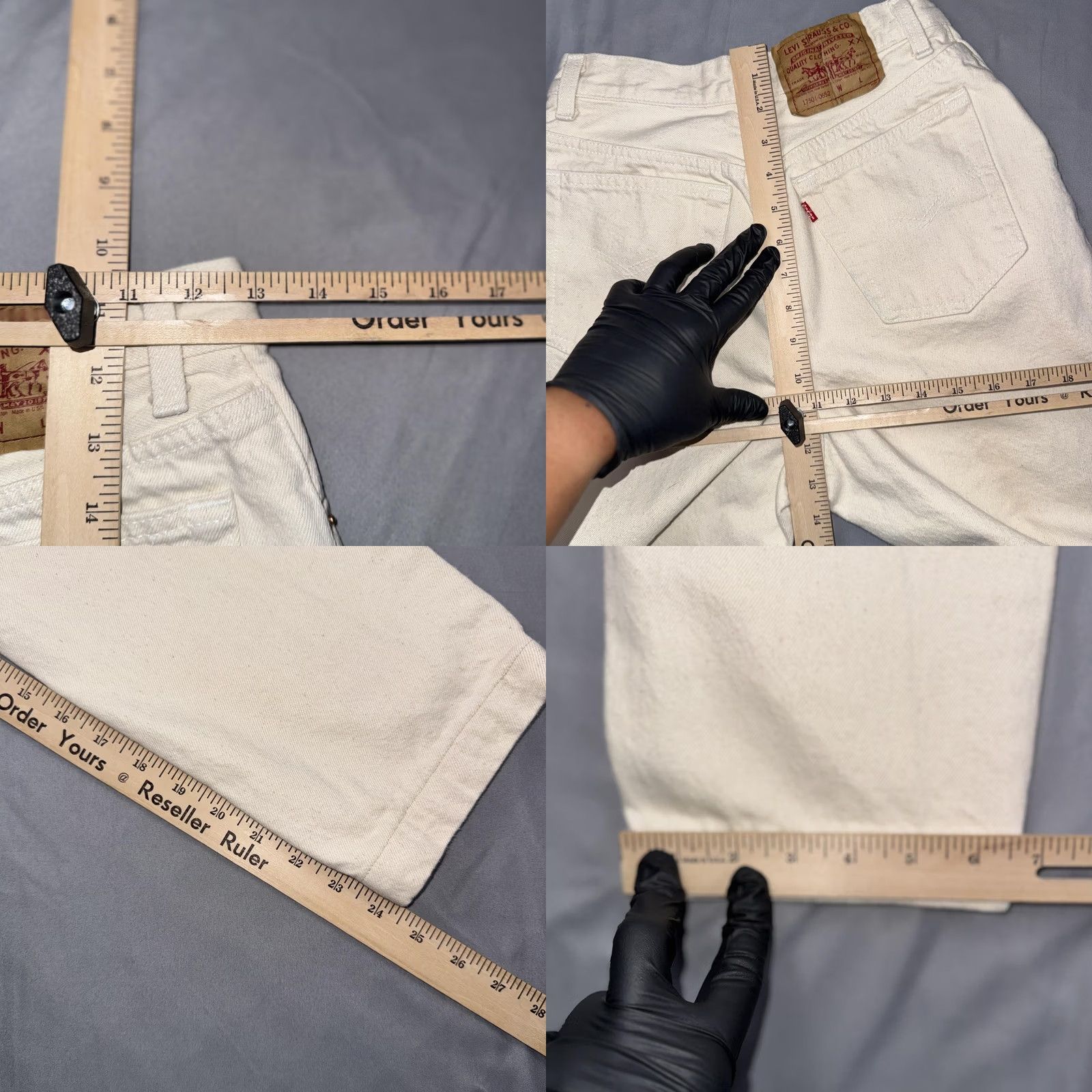 Levi's Vintage Levi'S 501 Jeans Womens 9M White High Rise Straight Button Fly USA Denim Size 30" / US 8 / IT 44 - 8 Thumbnail