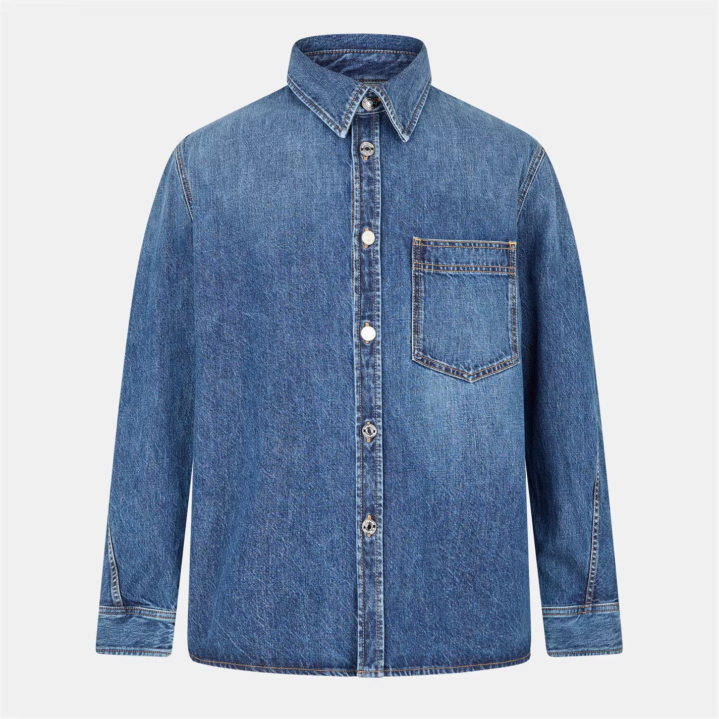 Givenchy o1g2r1mq0426 Tailored Overshirt in Blue Size US XL / EU 56 / 4 - 1 Thumbnail