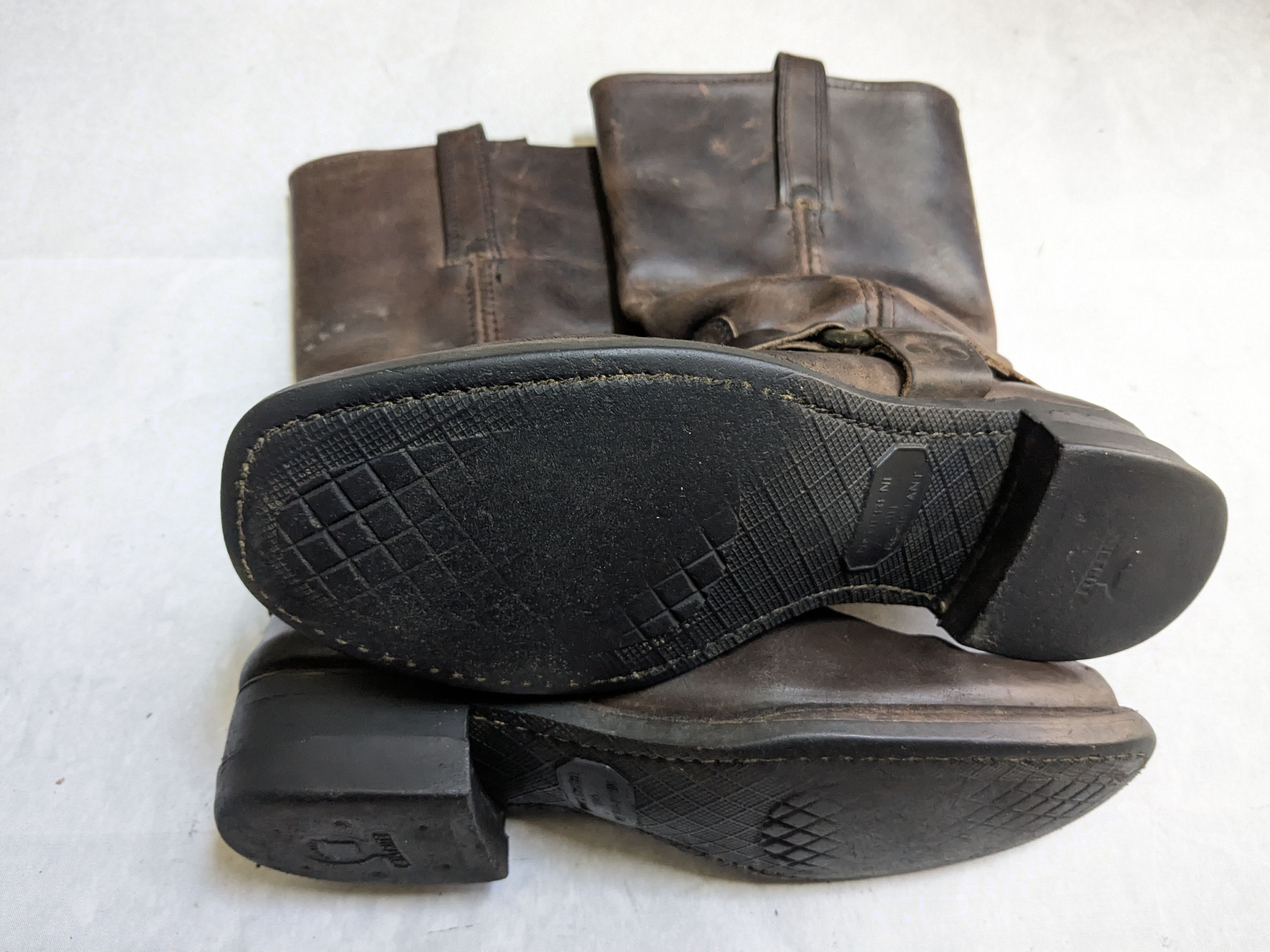 Frye Frye Harness Boots Brown Leather 9.5 M Buckle Size US 9.5 / EU 42-43 - 14 Thumbnail