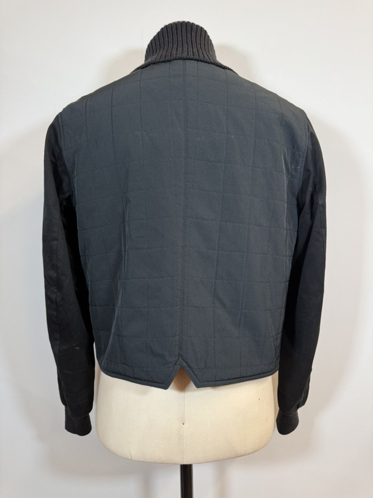 Yves Saint Laurent YSL Quilted Hybrid Bomber Jacket - Slate/Black - Size 54 Size US L / EU 52-54 / 3 - 3 Thumbnail
