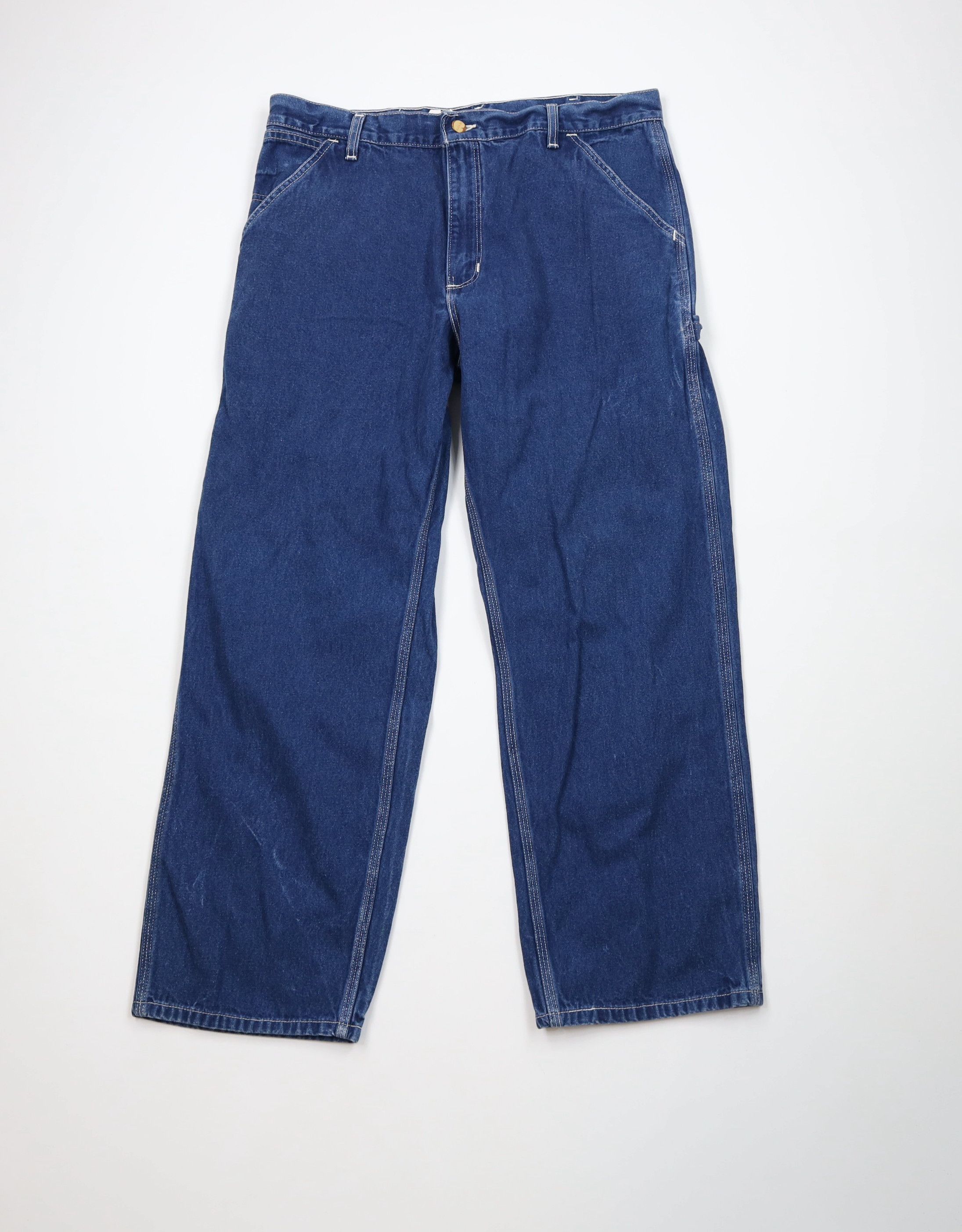 Carhartt Vintage 90s Carhartt Wide Leg Dungaree Denim Jeans Cotton Size US 36 / EU 52 - 1 Thumbnail