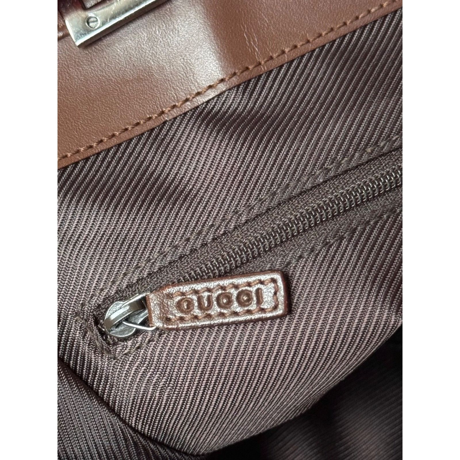 Gucci Gucci Monogram Jackie Canvas Beige Brown Shoulder Bag Size ONE SIZE - 16 Thumbnail
