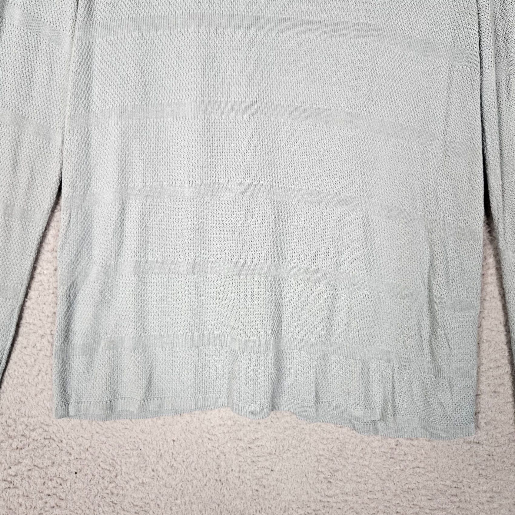 Vintage Cyrus Women’s Lightweight Open Front Cardigan Long Sleeve L V-Neck Blue Solid Knit Sweater Top Adults Womens Size L / US 10 / IT 46 - 7 Thumbnail