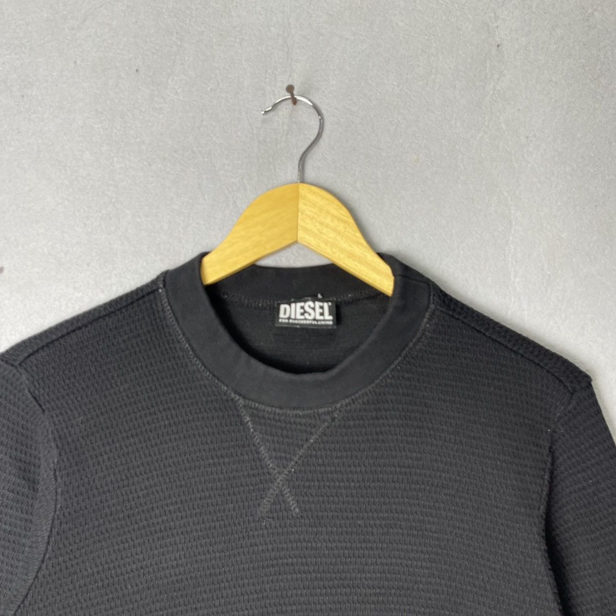Diesel Diesel Textured Crewneck Sweatshirt “Only The Brave” Black Size US M / EU 48-50 / 2 - 2 Thumbnail