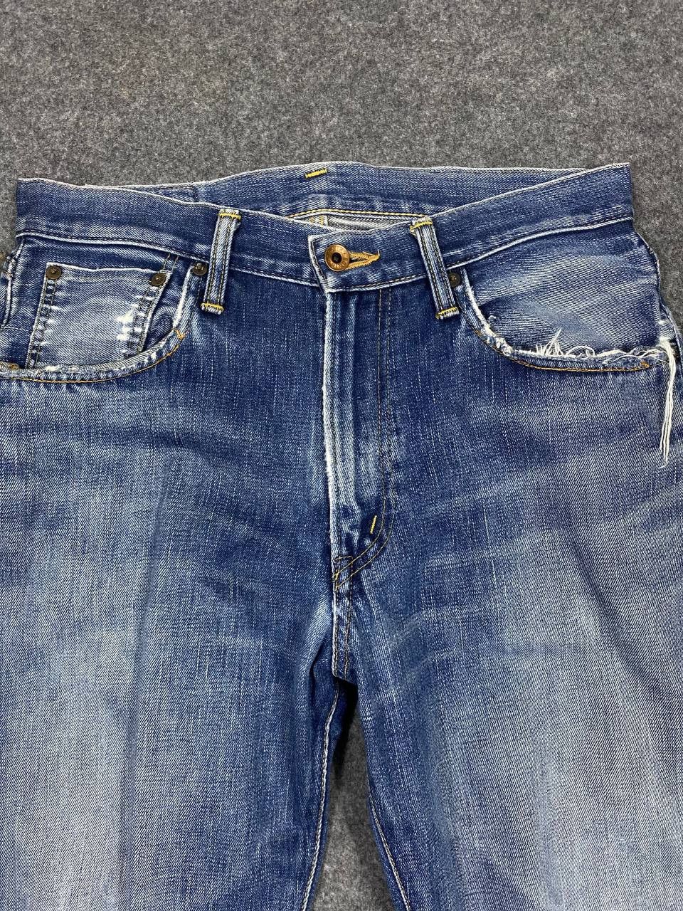 Edwin vintage edwin 505x selvedge distressed denim nice design Size US 33 - 9 Thumbnail