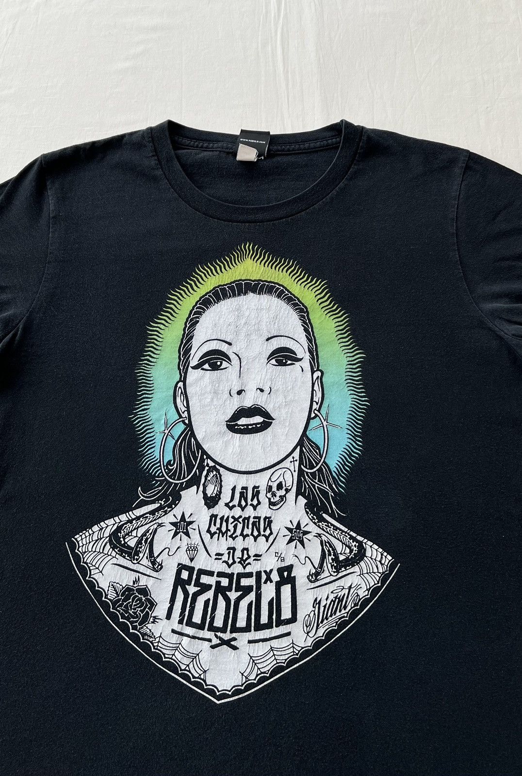 Rebel8 Vintage Rebel8 Tattoo Made in USA Women Black T-shirt Size L / US 10 / IT 46 - 5 Thumbnail