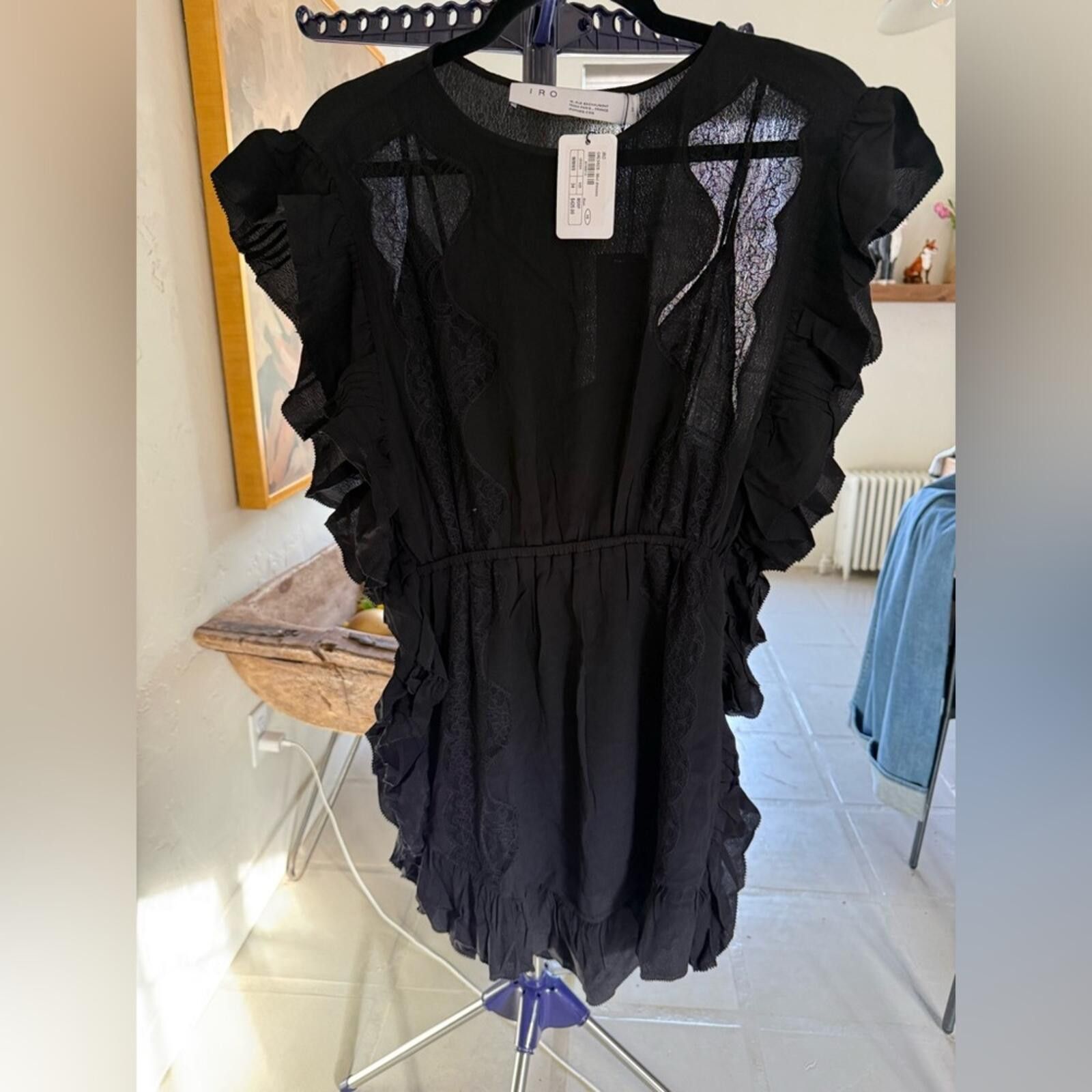 Iro IRO $425 Black Mini Dress, Size 34 size 2 or 4 Size S / US 4 / IT 40 - 3 Thumbnail